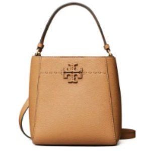 Tory Burch McGraw Small Leather Bucket Bag